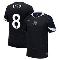 Men's Nike Enzo Fernández Black Chelsea 2025/26 Third Replica Player Jersey