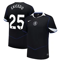 Men's Nike Moisés Caicedo Black Chelsea 2025/26 Third Replica Player Jersey