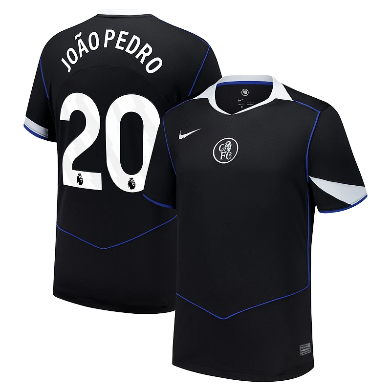 Men's Nike João Pedro Black Chelsea 2025/26 Third Replica Player Jersey