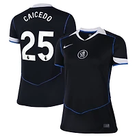 Women's Nike Moisés Caicedo Black Chelsea 2025/26 Third Replica Player Jersey