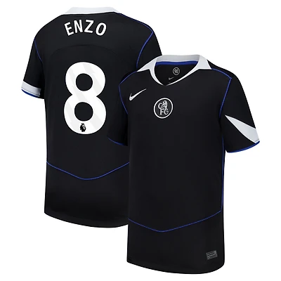 Youth Nike Enzo Fernández Black Chelsea 2025/26 Third Replica Player Jersey
