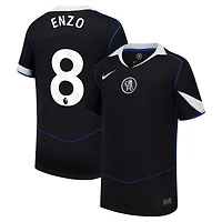Youth Nike Enzo Fernández Black Chelsea 2025/26 Third Replica Player Jersey