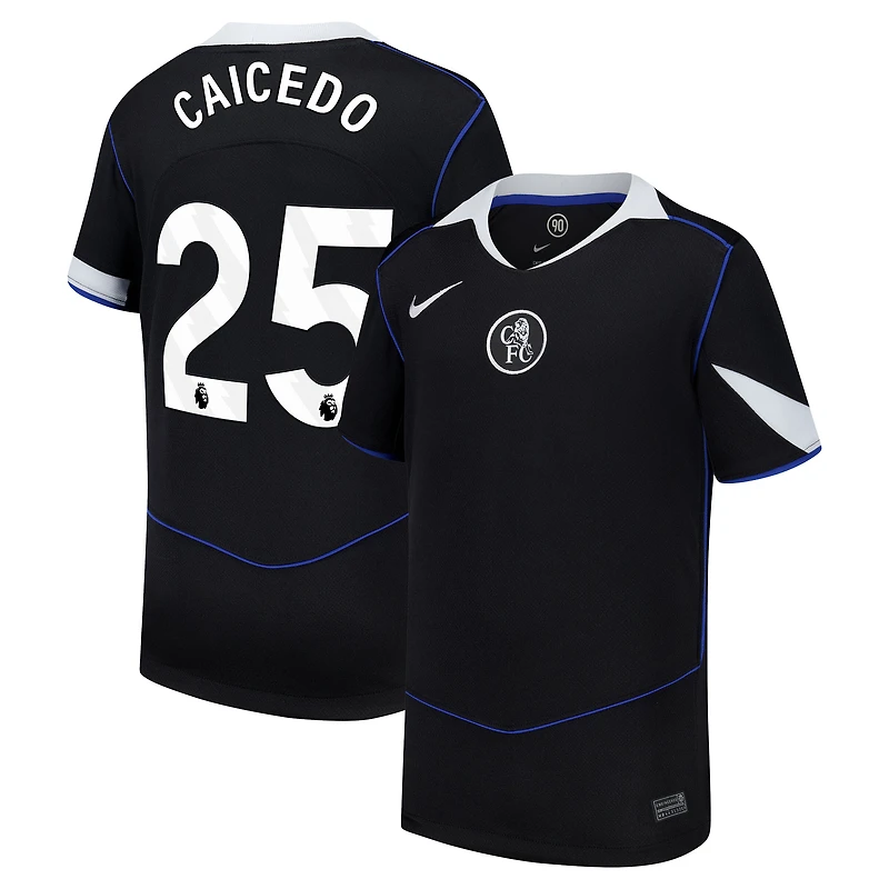 Youth Nike Moisés Caicedo Black Chelsea 2025/26 Third Replica Player Jersey