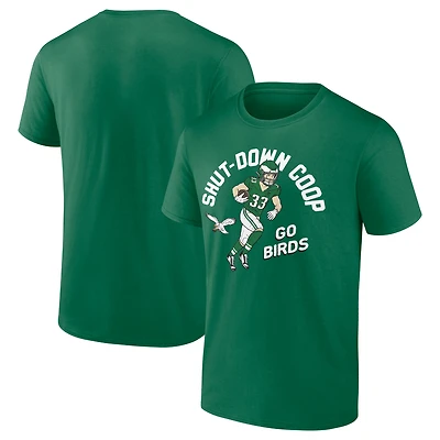 Men's Cooper DeJean Kelly Green Philadelphia Eagles Player Illustrative Pack T-Shirt