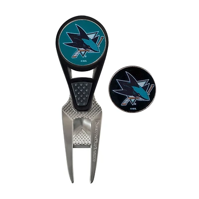 WinCraft San Jose Sharks CVX Repair Tool & Ball Markers Set