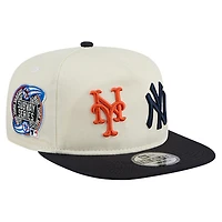 Men's New Era  Cream New York Yankees vs. New York Mets Subway Series Duel Logo Golfer Snapback Hat