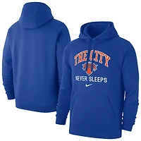 Men's Nike Blue New York Knicks The City Never Sleeps Club Hoodie