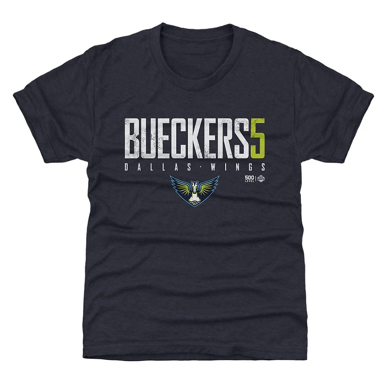 Youth 500 Level Paige Bueckers Navy Dallas Wings Elite Name & Number T-Shirt