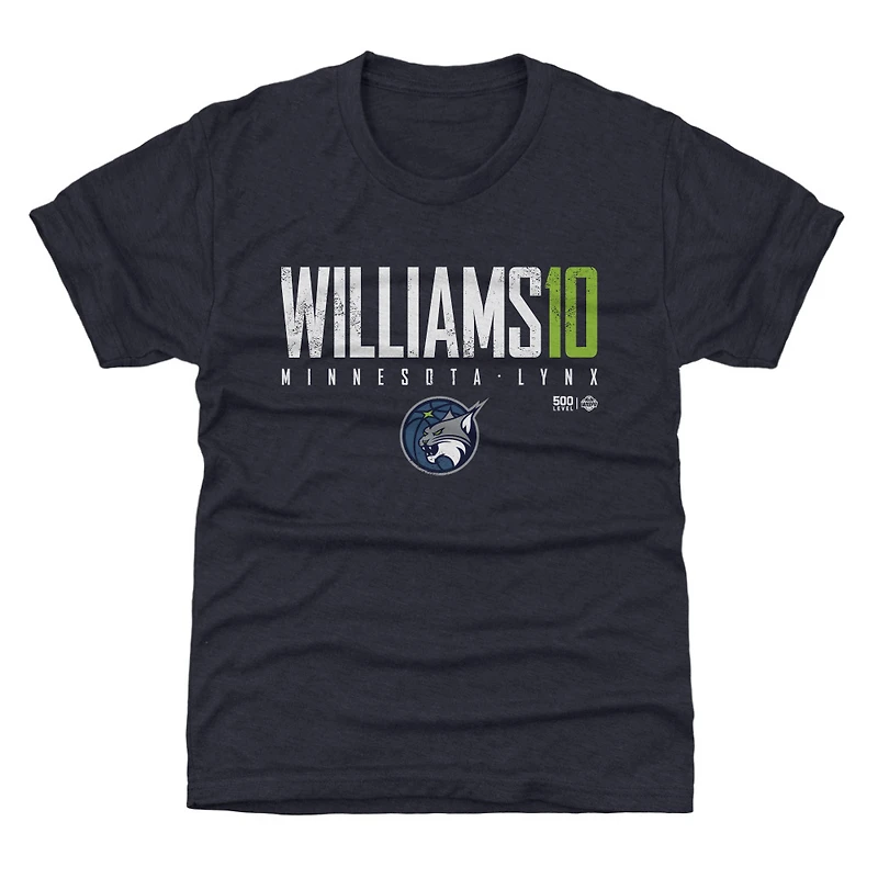 Youth 500 Level Courtney Williams Navy Minnesota Lynx Elite Name & Number T-Shirt