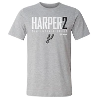 Men's 500 Level Dylan Harper Heather Gray San Antonio Spurs Elite T-Shirt