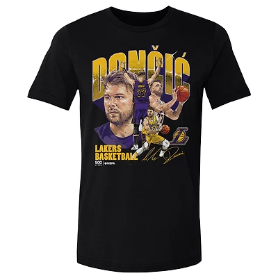 Men's 500 Level Luka Dončić Black Los Angeles Lakers Collage T-Shirt