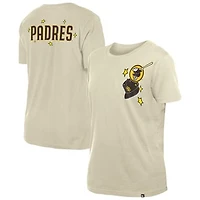 Women's New Era  Cream San Diego Padres Stars & Cap T-Shirt