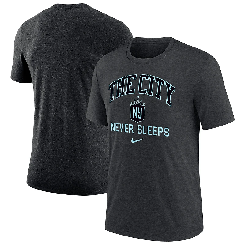 Men's Nike Heather Black NJ/NY Gotham FC The City Never Sleeps Tri-Blend T-Shirt