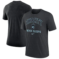 Men's Nike Heather Black NJ/NY Gotham FC The City Never Sleeps Tri-Blend T-Shirt