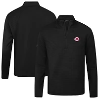 Women's Levelwear Black Cincinnati Reds Tailgate Insignia 2.0 Quarter-Zip Top