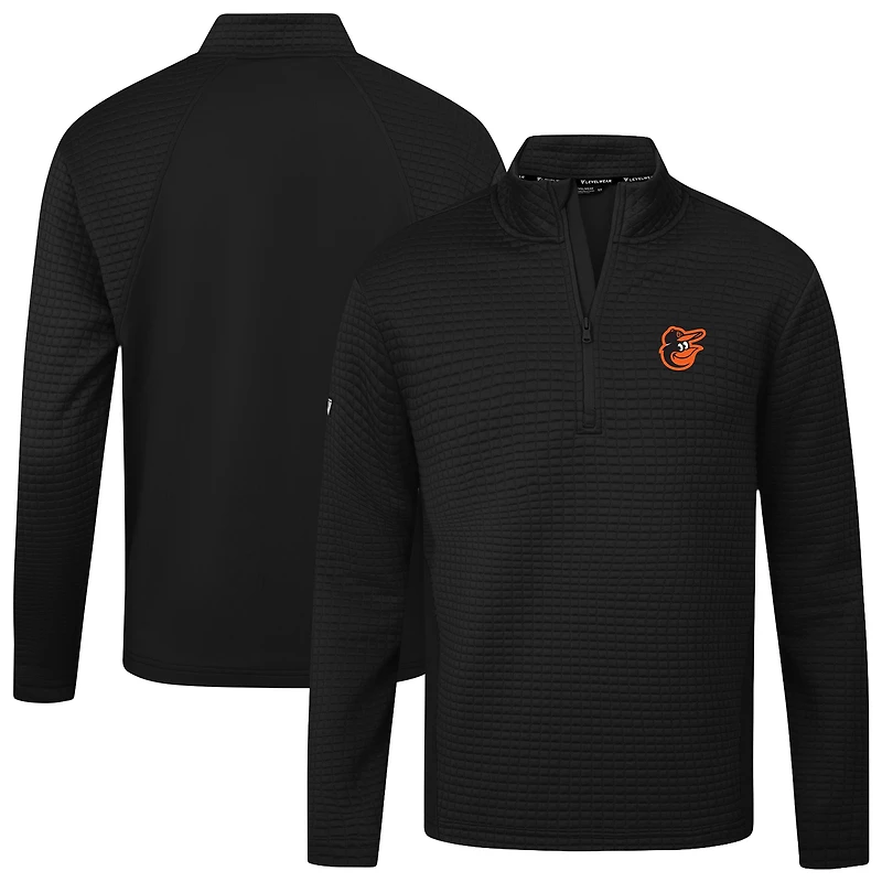 Women's Levelwear Black Baltimore Orioles Tailgate Insignia 2.0 Quarter-Zip Top