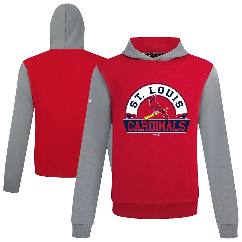 Men's Levelwear Red St. Louis Cardinals Throwback Ultimate Banner Arch Hoodie