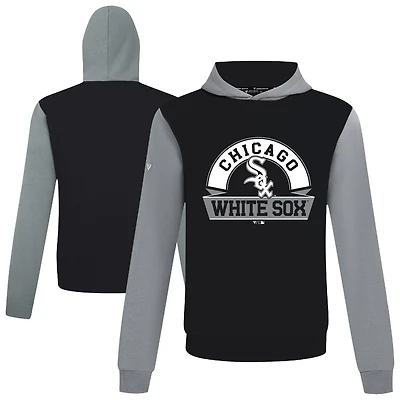 Men's Levelwear Black Chicago White Sox Throwback Ultimate Banner Arch Hoodie