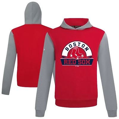 Men's Levelwear Red Boston Sox Throwback Ultimate Banner Arch Hoodie