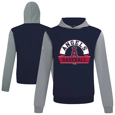 Men's Levelwear Navy Los Angeles Angels Throwback Ultimate Banner Arch Hoodie