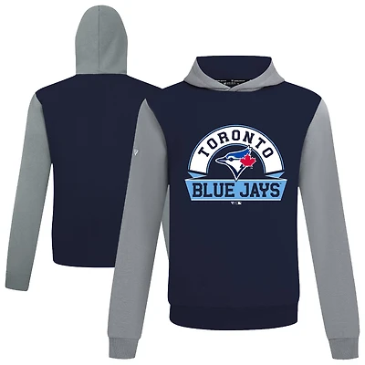 Men's Levelwear Navy Toronto Blue Jays Throwback Ultimate Banner Arch Hoodie
