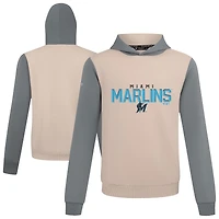 Men's Levelwear Sand Miami Marlins Throwback Carve Ultimate Hoodie