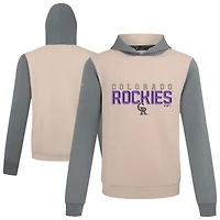 Men's Levelwear Sand Colorado Rockies Throwback Carve Ultimate Hoodie