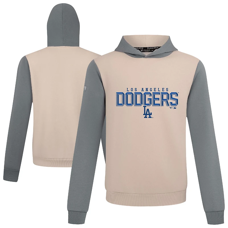Men's Levelwear Sand Los Angeles Dodgers Throwback Carve Ultimate Hoodie