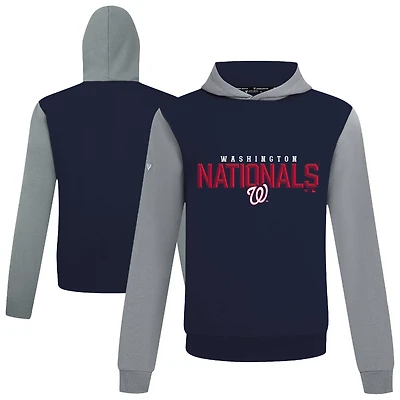 Men's Levelwear Navy Washington Nationals Throwback Carve Ultimate Hoodie