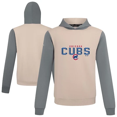 Men's Levelwear Sand Chicago Cubs Throwback Carve Ultimate Hoodie