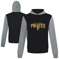 Men's Levelwear Black Pittsburgh Pirates Throwback Carve Ultimate Hoodie