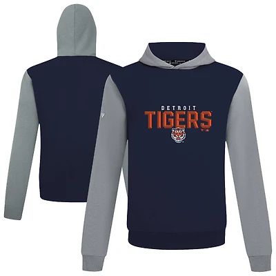 Men's Levelwear Navy Detroit Tigers Throwback Carve Ultimate Hoodie