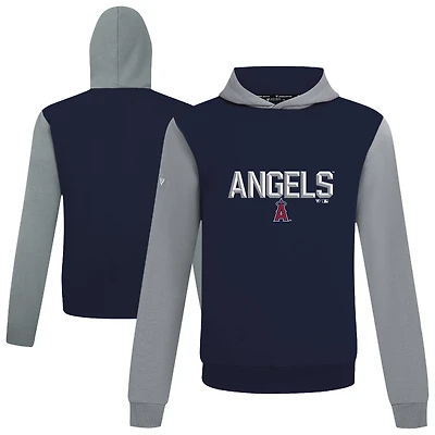 Men's Levelwear Navy Los Angeles Angels Throwback Carve Ultimate Hoodie
