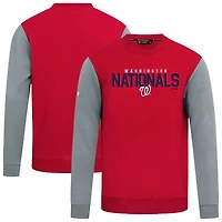 Men's Levelwear Red Washington Nationals Throwback Ultimate Carve Sweatshirt