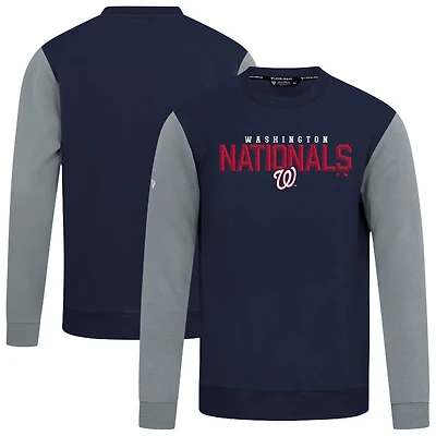 Men's Levelwear Navy Washington Nationals Throwback Ultimate Carve Sweatshirt