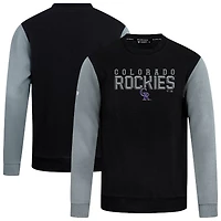 Men's Levelwear Black Colorado Rockies Throwback Ultimate Carve Sweatshirt