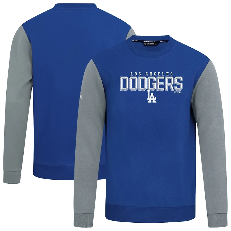 Men's Levelwear Royal Los Angeles Dodgers Throwback Ultimate Carve Sweatshirt