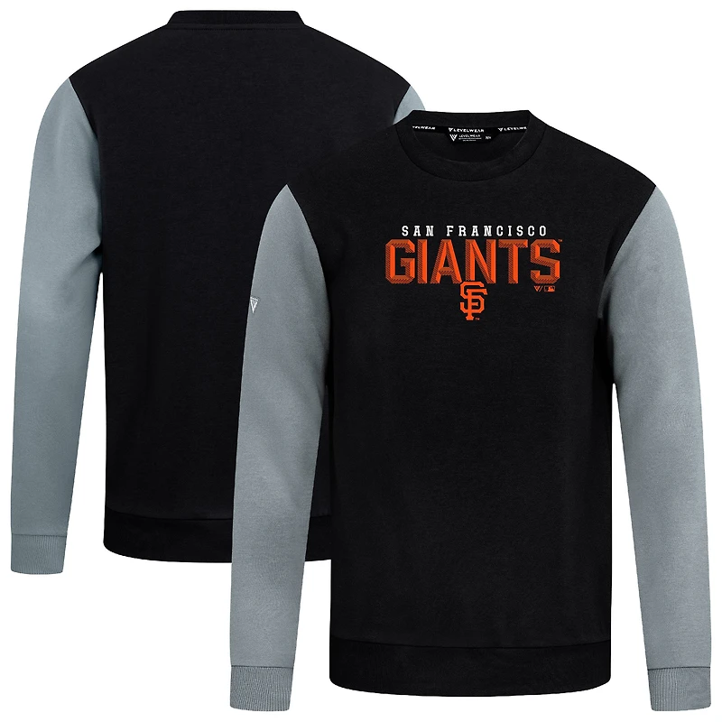 Men's Levelwear Black San Francisco Giants Throwback Ultimate Carve Sweatshirt