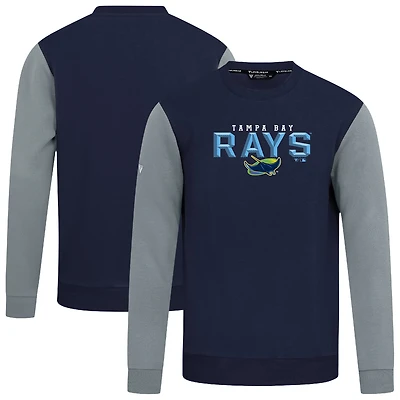 Men's Levelwear Navy Tampa Bay Rays Throwback Ultimate Carve Sweatshirt