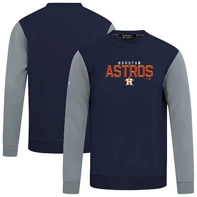 Men's Levelwear Navy Houston Astros Throwback Ultimate Carve Sweatshirt