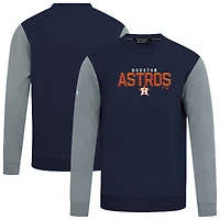 Men's Levelwear Navy Houston Astros Throwback Ultimate Carve Sweatshirt