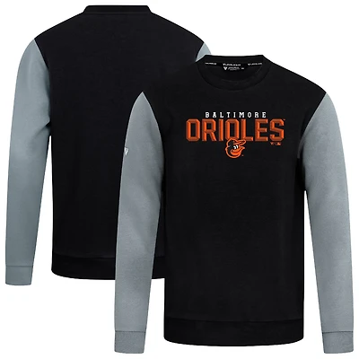 Men's Levelwear Black Baltimore Orioles Throwback Ultimate Carve Sweatshirt