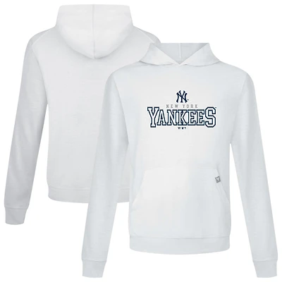 Men's Levelwear White New York Yankees Relay Journey Pullover Hoodie