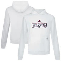 Men's Levelwear White Atlanta Braves Relay Journey Pullover Hoodie