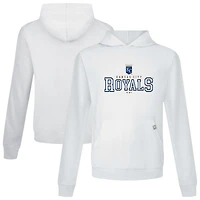 Men's Levelwear White Kansas City Royals Relay Journey Pullover Hoodie