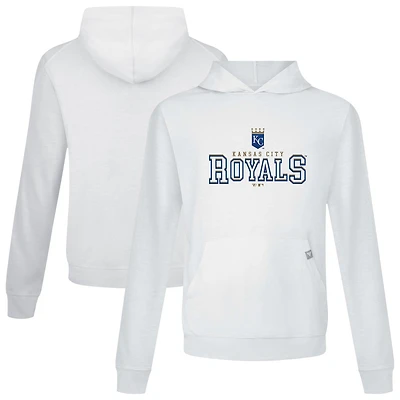 Men's Levelwear White Kansas City Royals Relay Journey Pullover Hoodie