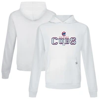 Men's Levelwear White Chicago Cubs Relay Journey Pullover Hoodie