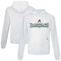 Men's Levelwear White Arizona Diamondbacks Relay Journey Pullover Hoodie