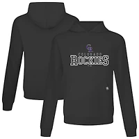 Men's Levelwear Black Colorado Rockies Relay Journey Pullover Hoodie