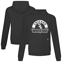 Men's Levelwear Black Chicago White Sox Relay Banner Arch Pullover Hoodie